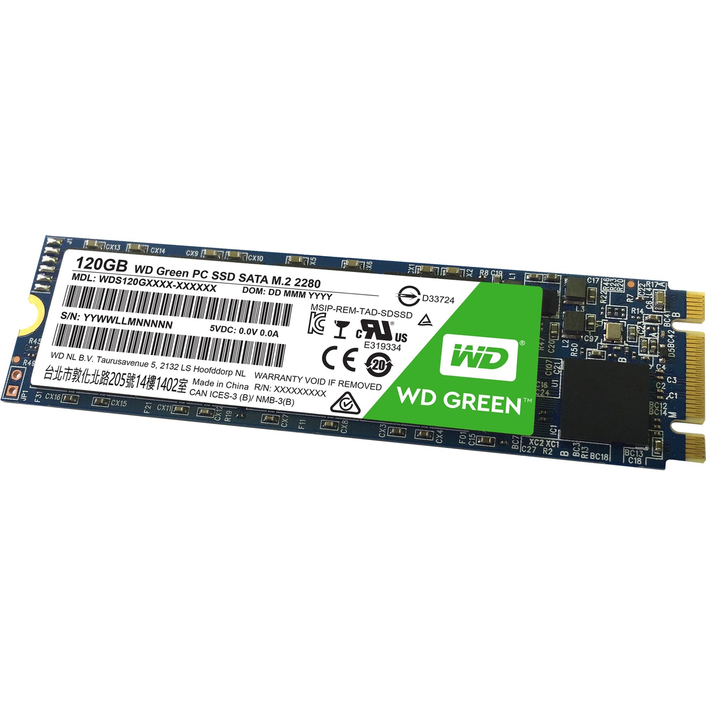 WD Green WDS120G1G0B 120 GB Solid State Drive - M.2 2280 Internal - SATA (SATA/600)