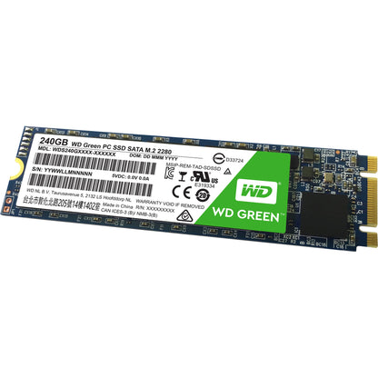 WD Green WDS240G1G0B 240 GB Solid State Drive - M.2 2280 Internal - SATA (SATA/600)