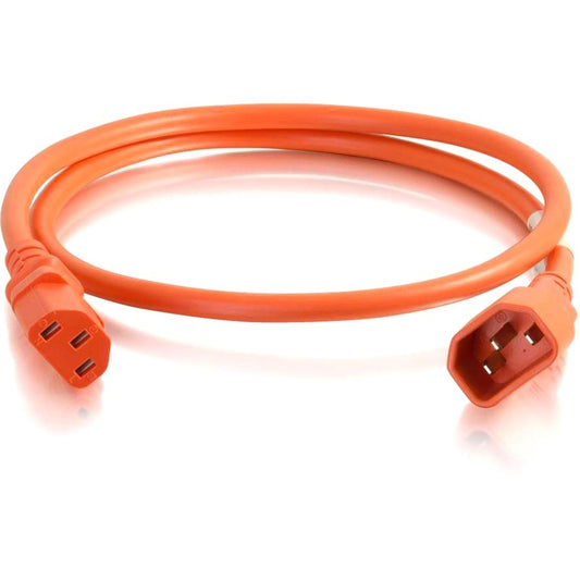 C2G 6ft 14AWG Power Cord (IEC320C14 to IEC320C13) - Orange