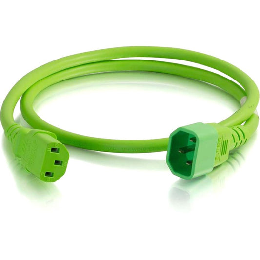 C2G 8ft 14AWG Power Cord (IEC320C14 to IEC320C13) - Green