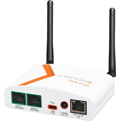 Lantronix SGX 5150 Wireless IoT Device Gateway Dual Band 5G 802.11ac and 80211 b/g/n USB Host and Device Modes a single 10/100 Ethernet port US Model