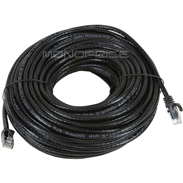 Monoprice FLEXboot Series Cat6 24AWG UTP Ethernet Network Patch Cable 100ft Black