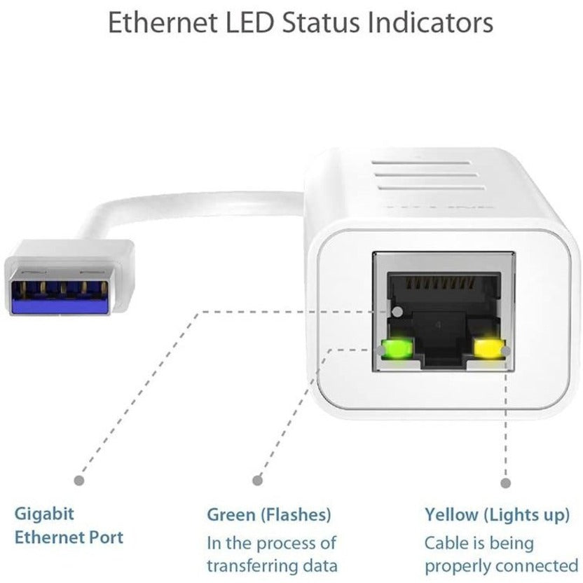TP-Link (UE330) - USB 3.0 to Ethernet Adapter Portable 3-port USB Hub with 1 Gigabit