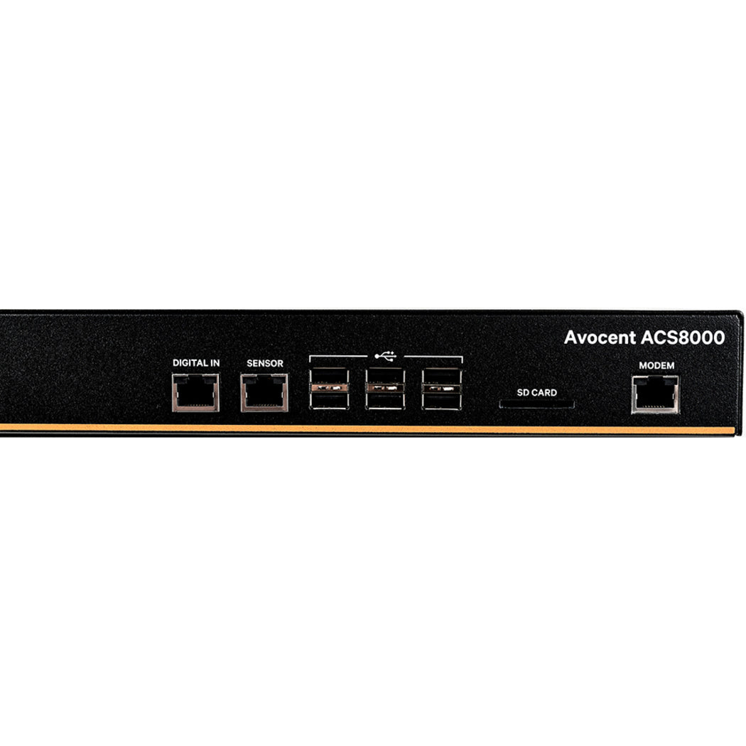 Vertiv Avocent 32-port ACS8000 Console System with dual AC Power Supply and analog modem non-TAA