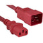 C13 TO C20 6FT RED POWER CORD  