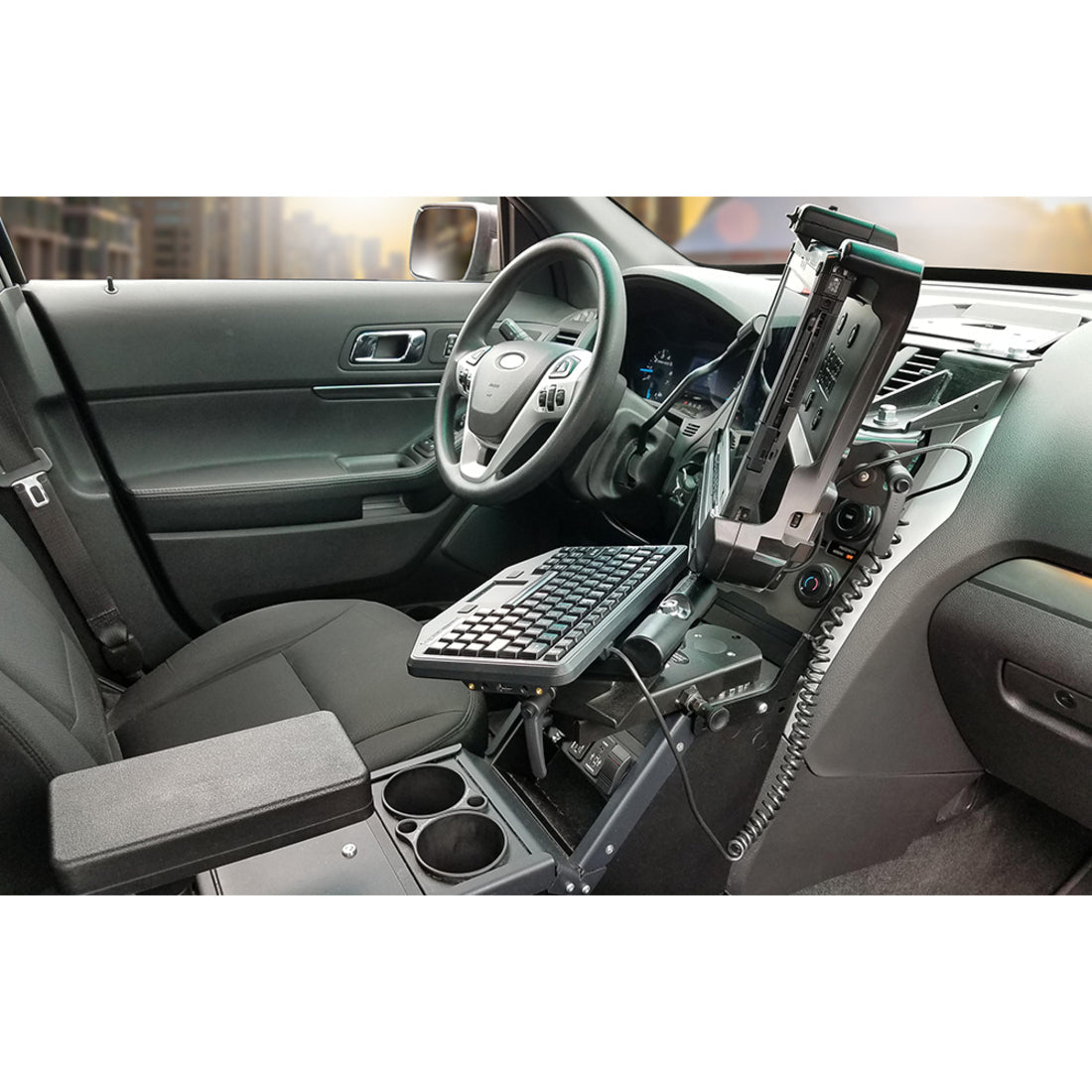 Gamber-Johnson Vehicle Mount for Tablet Display Screen Computer - Black Powder Coat