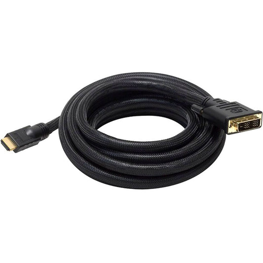 Monoprice 15ft 24AWG CL2 High Speed HDMI to DVI Adapter Cable w / Net Jacket - Black