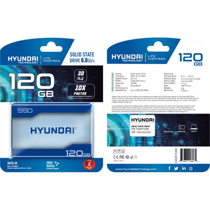 Hyundai 120GB SATA 3D TLC 2.5" Internal PC SSD Advanced 3D NAND Flash Up to 550/420 MB/s
