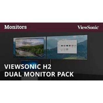 ViewSonic VP2468_H2 24-Inch Premium Dual Pack Head-Only IPS 1080p Monitors with ColorPro 100% sRGB Rec 709 14-bit 3D LUT Eye Care HDMI USB DP Daisy Chain VESA