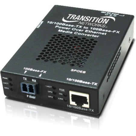 Transition Networks Stand-alone Fast Ethernet PoE Media Converter