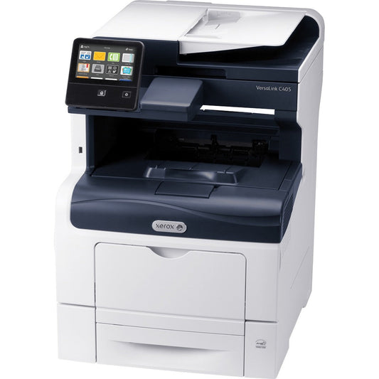 Xerox VersaLink C405/DNM Laser Multifunction Printer-Color-Copier/Fax/Scanner-36 ppm Mono/Color Print-600x600 Print-Automatic Duplex Print-80000 Pages Monthly-700 sheets Input-Color Scanner-600 Optical Scan-Color Fax-Gigabit Ethernet