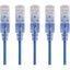 Monoprice 5-Pack SlimRun Cat6A Ethernet Network Patch Cable 5ft Blue