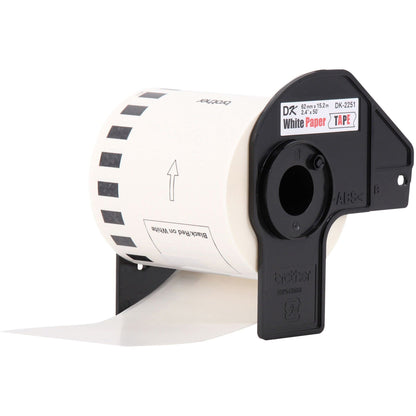 Brother DK2251 - Black/Red on White Continuous Length Paper Labels