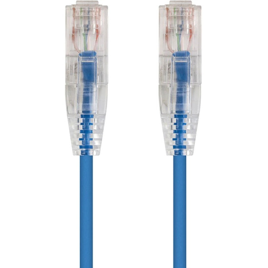 Monoprice SlimRun Cat6 28AWG UTP Ethernet Network Cable 2ft Blue