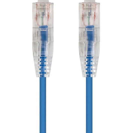 Monoprice SlimRun Cat6 28AWG UTP Ethernet Network Cable 2ft Blue