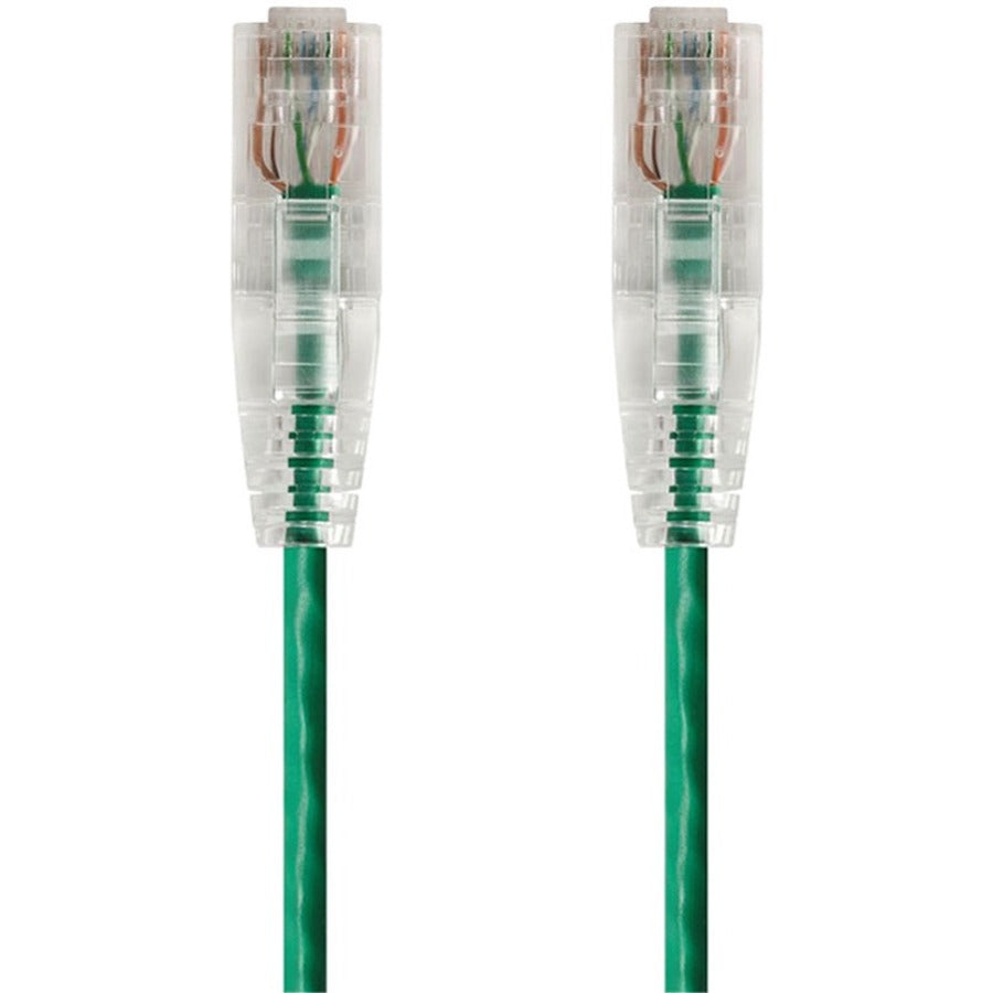 Monoprice SlimRun Cat6 28AWG UTP Ethernet Network Cable 2ft Green