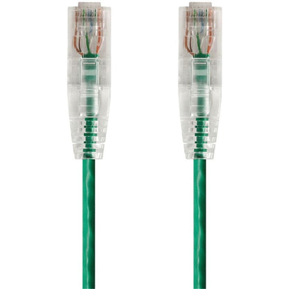 Monoprice SlimRun Cat6 28AWG UTP Ethernet Network Cable 2ft Green
