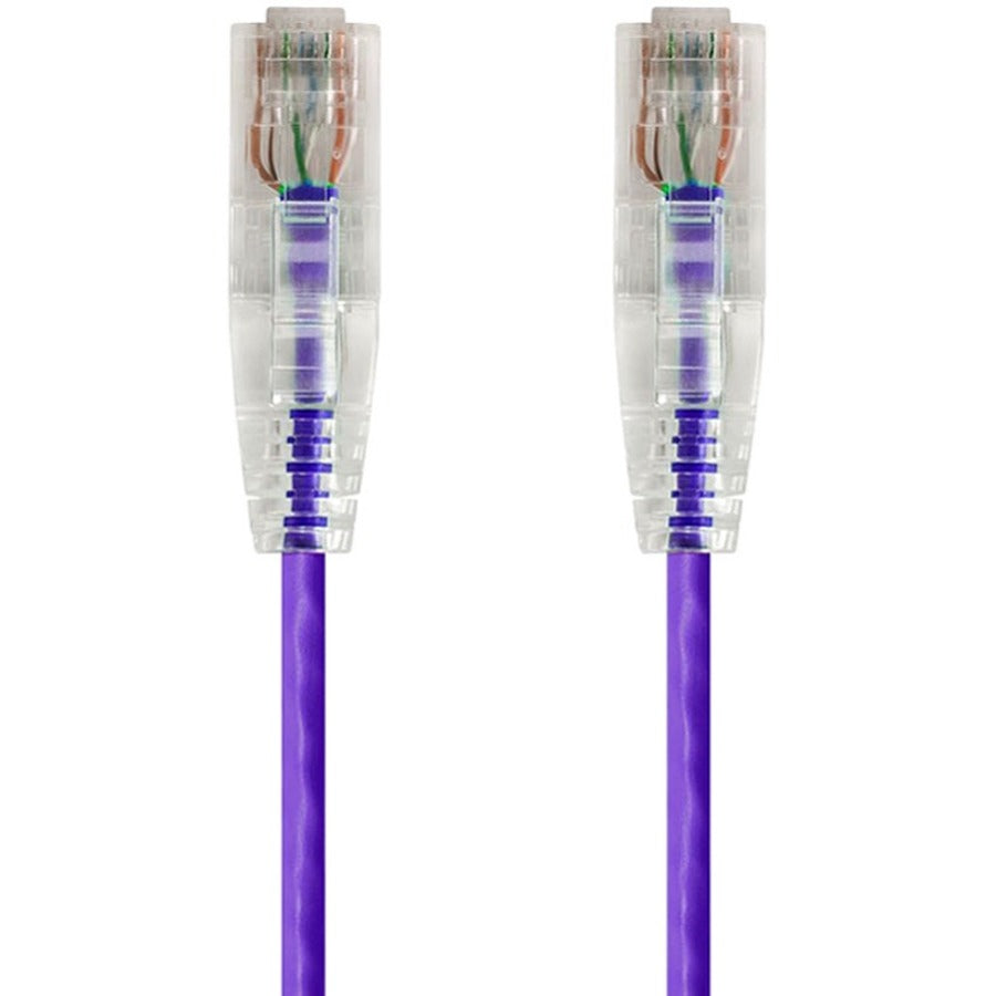 Monoprice SlimRun Cat6 28AWG UTP Ethernet Network Cable 5ft Purple