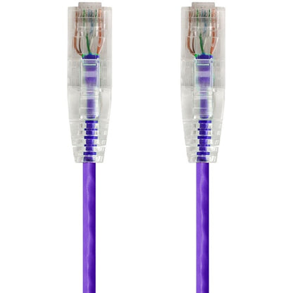 Monoprice SlimRun Cat6 28AWG UTP Ethernet Network Cable 5ft Purple