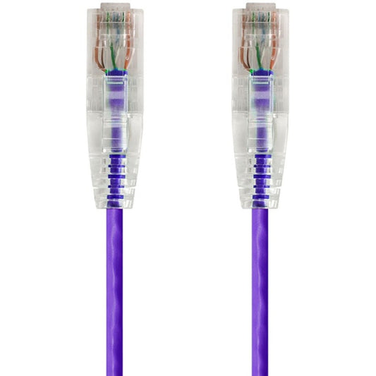 Monoprice SlimRun Cat6 28AWG UTP Ethernet Network Cable 5ft Purple