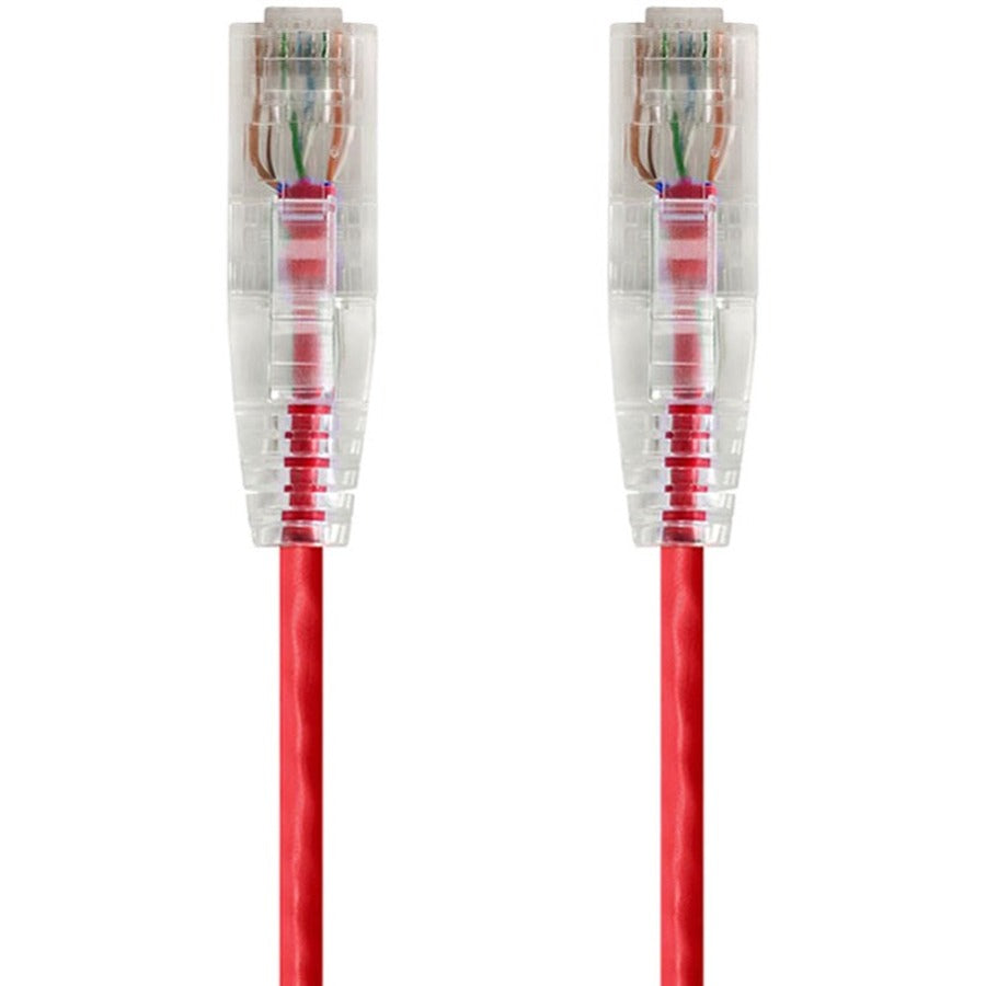 Monoprice SlimRun Cat6 28AWG UTP Ethernet Network Cable 5ft Red