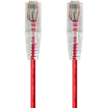 Monoprice SlimRun Cat6 28AWG UTP Ethernet Network Cable 5ft Red
