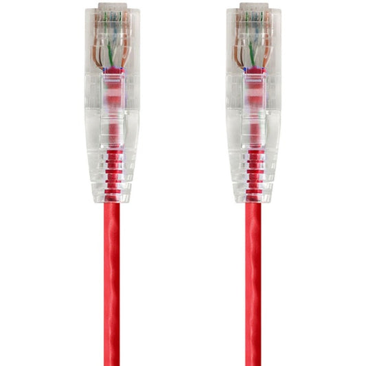 Monoprice SlimRun Cat6 28AWG UTP Ethernet Network Cable 5ft Red