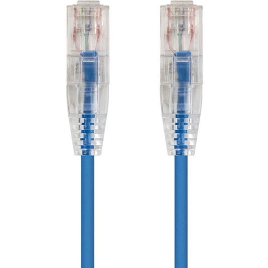 Monoprice SlimRun Cat6 28AWG UTP Ethernet Network Cable 7ft Blue