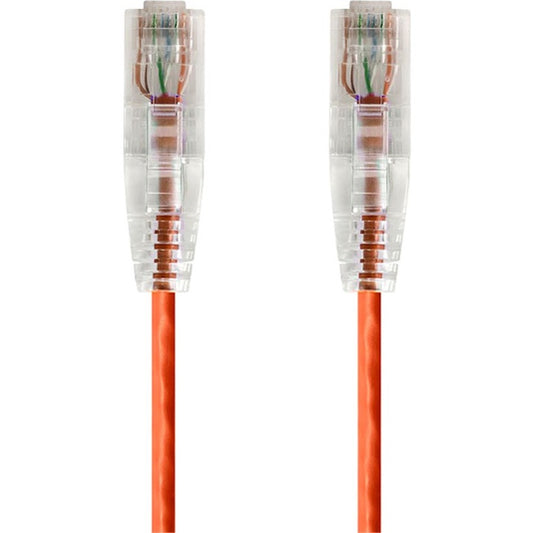 Monoprice SlimRun Cat6 28AWG UTP Ethernet Network Cable 7ft Orange