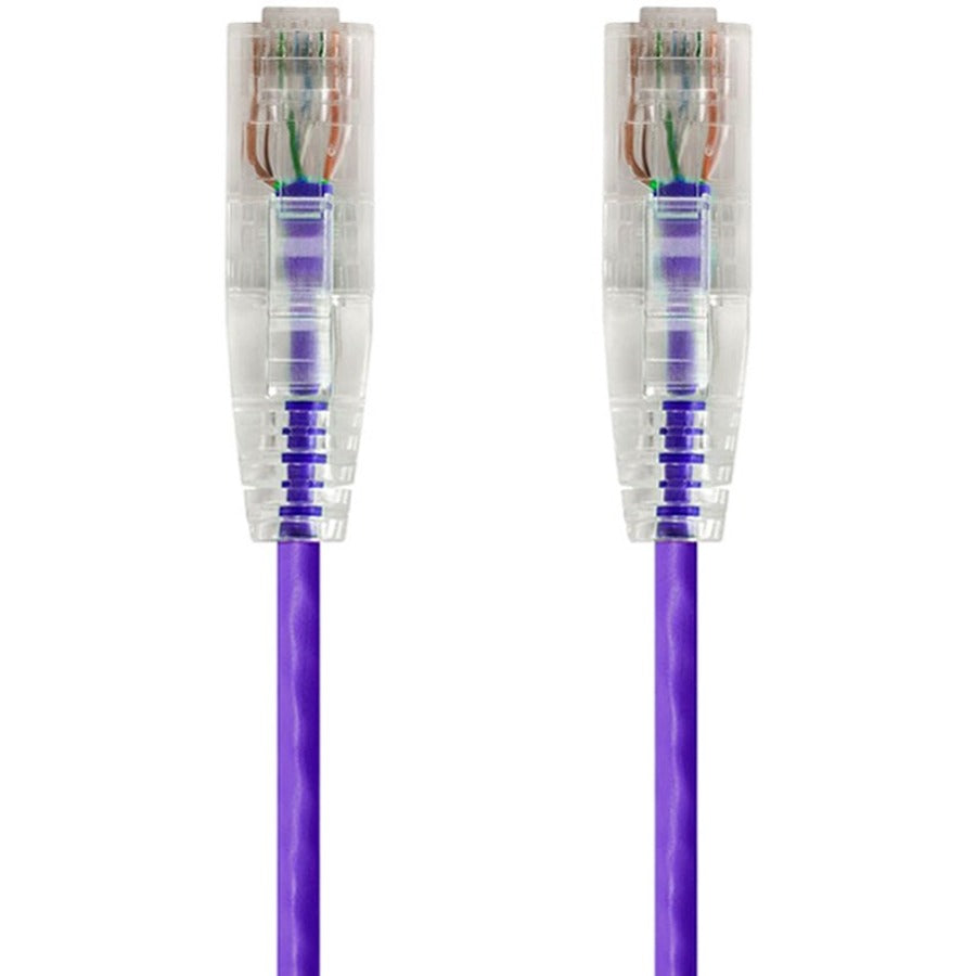 Monoprice SlimRun Cat6 28AWG UTP Ethernet Network Cable 7ft Purple