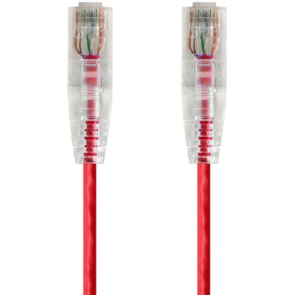 Monoprice SlimRun Cat6 28AWG UTP Ethernet Network Cable 7ft Red