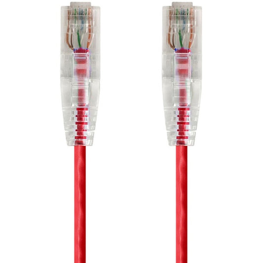Monoprice SlimRun Cat6 28AWG UTP Ethernet Network Cable 7ft Red