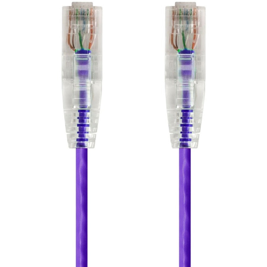 Monoprice SlimRun Cat6 28AWG UTP Ethernet Network Cable 14ft Purple