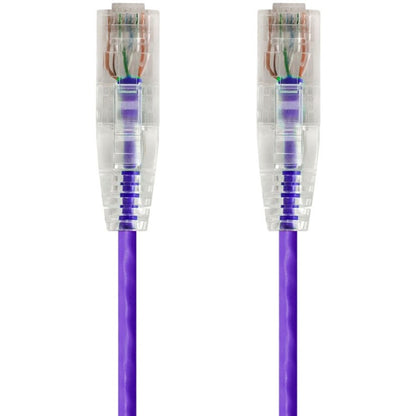 Monoprice SlimRun Cat6 28AWG UTP Ethernet Network Cable 14ft Purple