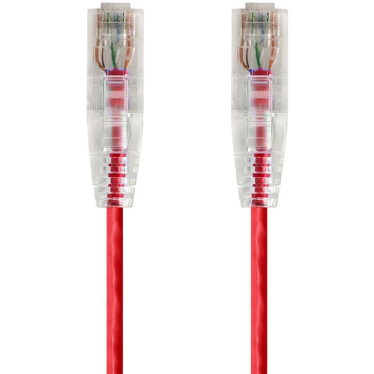 Monoprice SlimRun Cat6 28AWG UTP Ethernet Network Cable 14ft Red