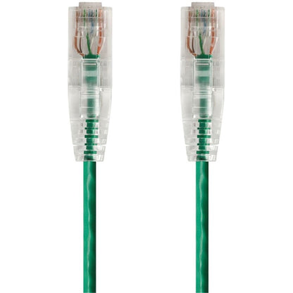 Monoprice SlimRun Cat6 28AWG UTP Ethernet Network Cable 20ft Green