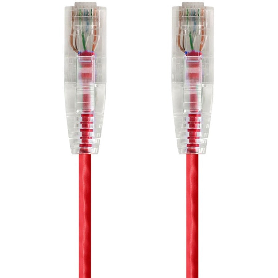 Monoprice SlimRun Cat6 28AWG UTP Ethernet Network Cable 20ft Red