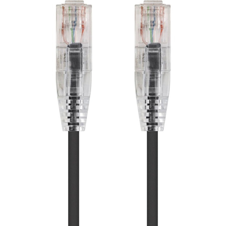 Monoprice SlimRun Cat6 28AWG UTP Ethernet Network Cable 7ft Black