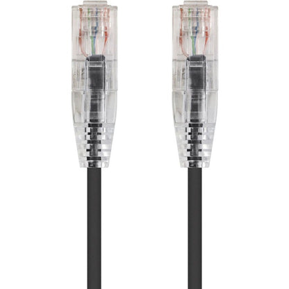 Monoprice SlimRun Cat6 28AWG UTP Ethernet Network Cable 7ft Black