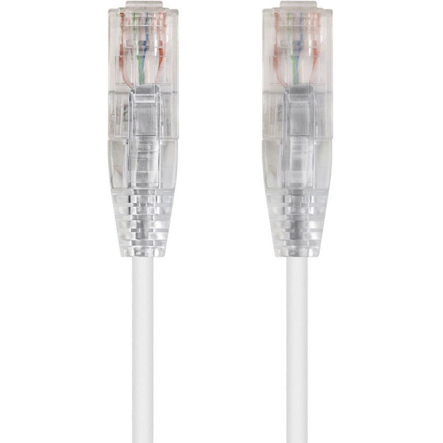 Monoprice SlimRun Cat6 28AWG UTP Ethernet Network Cable 6-inch White