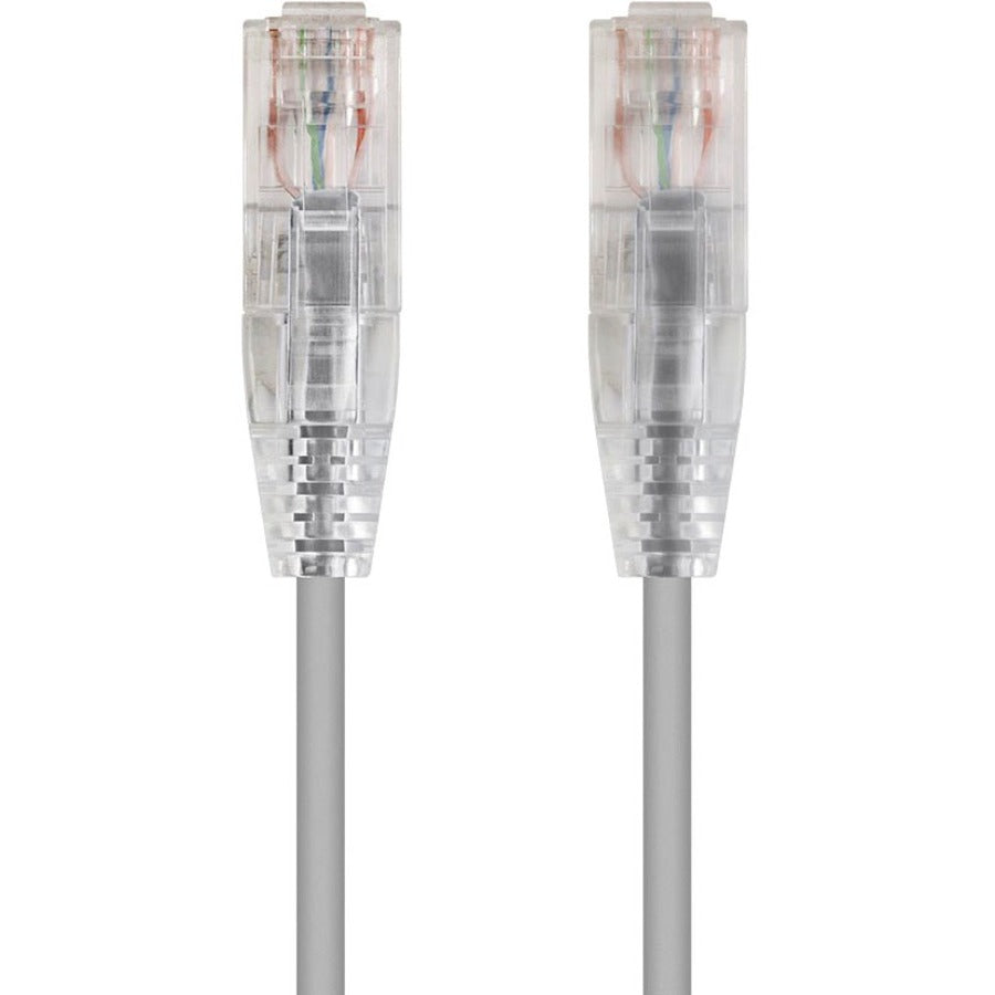 Monoprice SlimRun Cat6 28AWG UTP Ethernet Network Cable 6-inch Gray
