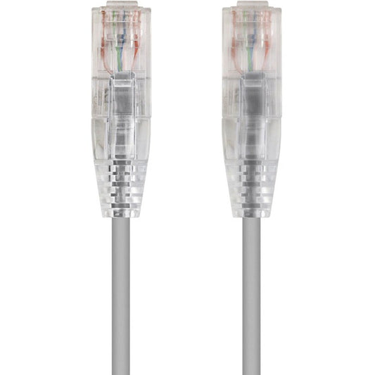 Monoprice SlimRun Cat6 28AWG UTP Ethernet Network Cable 6-inch Gray