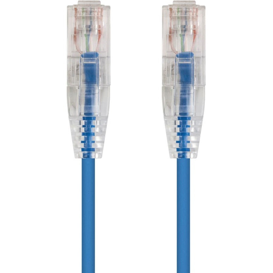 Monoprice SlimRun Cat6 28AWG UTP Ethernet Network Cable 6-inch Blue
