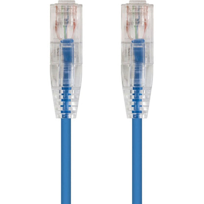 Monoprice SlimRun Cat6 28AWG UTP Ethernet Network Cable 6-inch Blue