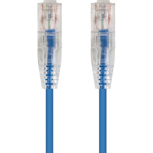 Monoprice SlimRun Cat6 28AWG UTP Ethernet Network Cable 6-inch Blue