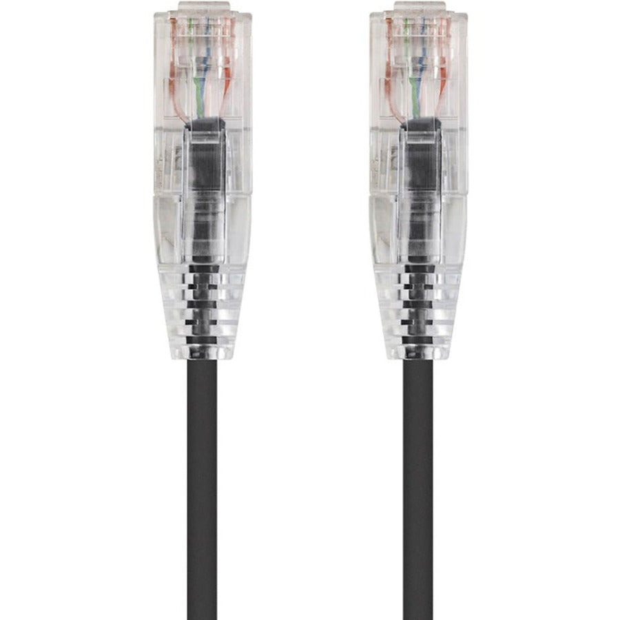 Monoprice SlimRun Cat6 28AWG UTP Ethernet Network Cable 6-inch Black
