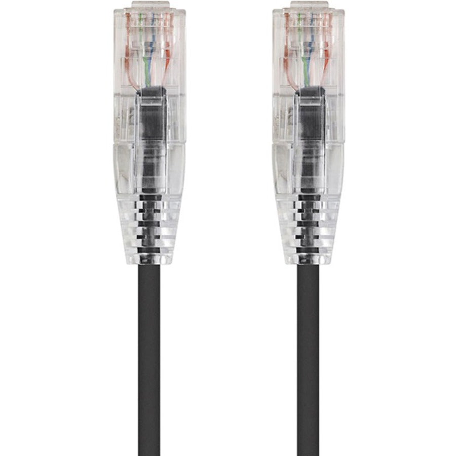 Monoprice SlimRun Cat6 28AWG UTP Ethernet Network Cable 2ft Black