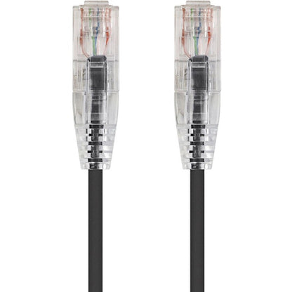 Monoprice SlimRun Cat6 28AWG UTP Ethernet Network Cable 2ft Black