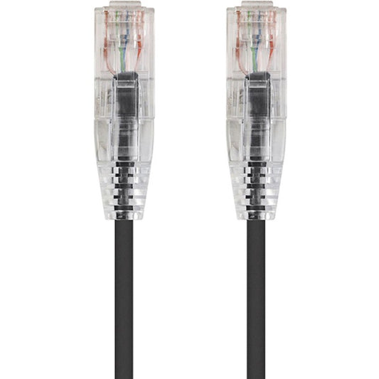 Monoprice SlimRun Cat6 28AWG UTP Ethernet Network Cable 2ft Black