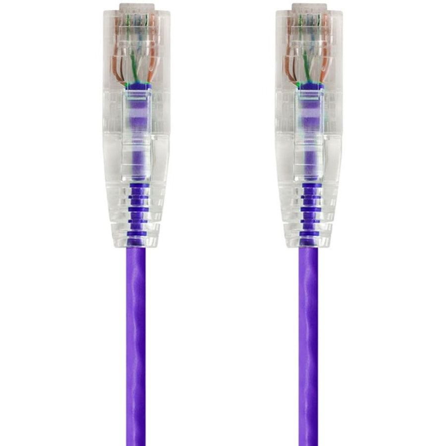 Monoprice SlimRun Cat6 28AWG UTP Ethernet Network Cable 20ft Purple